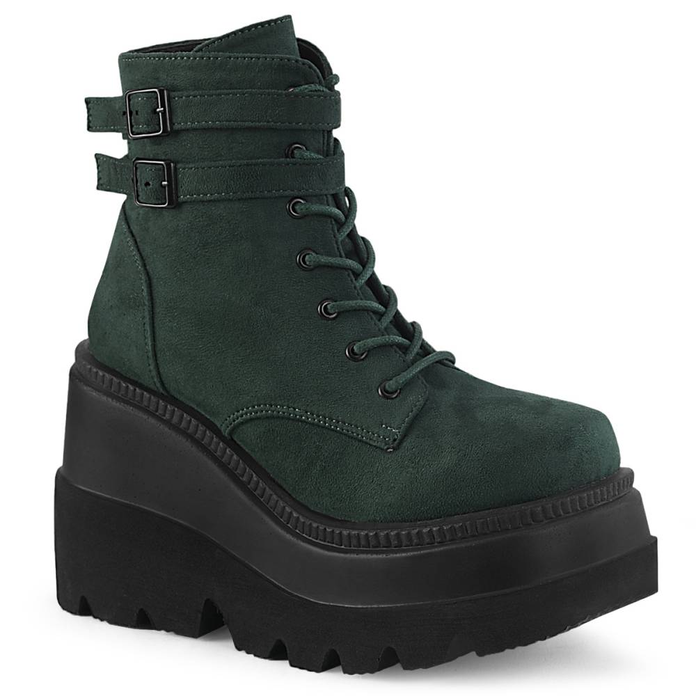 DemoniaCult - SHAKER-52 Bottes de plate-forme - Vert